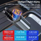 "4 - in - 1 Retractable Car Charger 120W Fast Charging Adapter with Dual USB Ports – Universal Compatibility - BuyfromSwiss