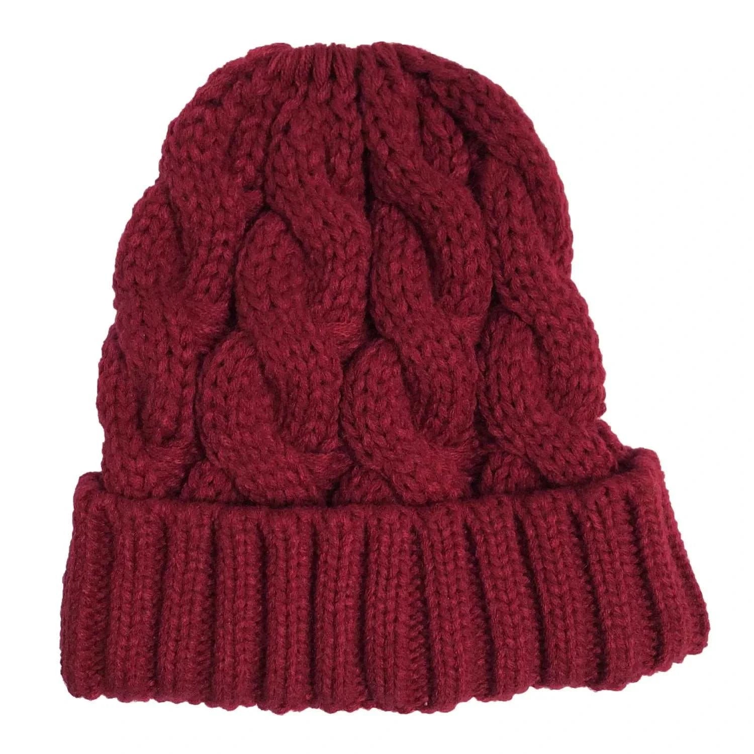 Women Warm Beanie Winter Hat – Knitted Pom Pom Cap