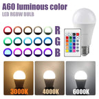 Color Changing LED Bulb – RGBW, Dimmable, Remote