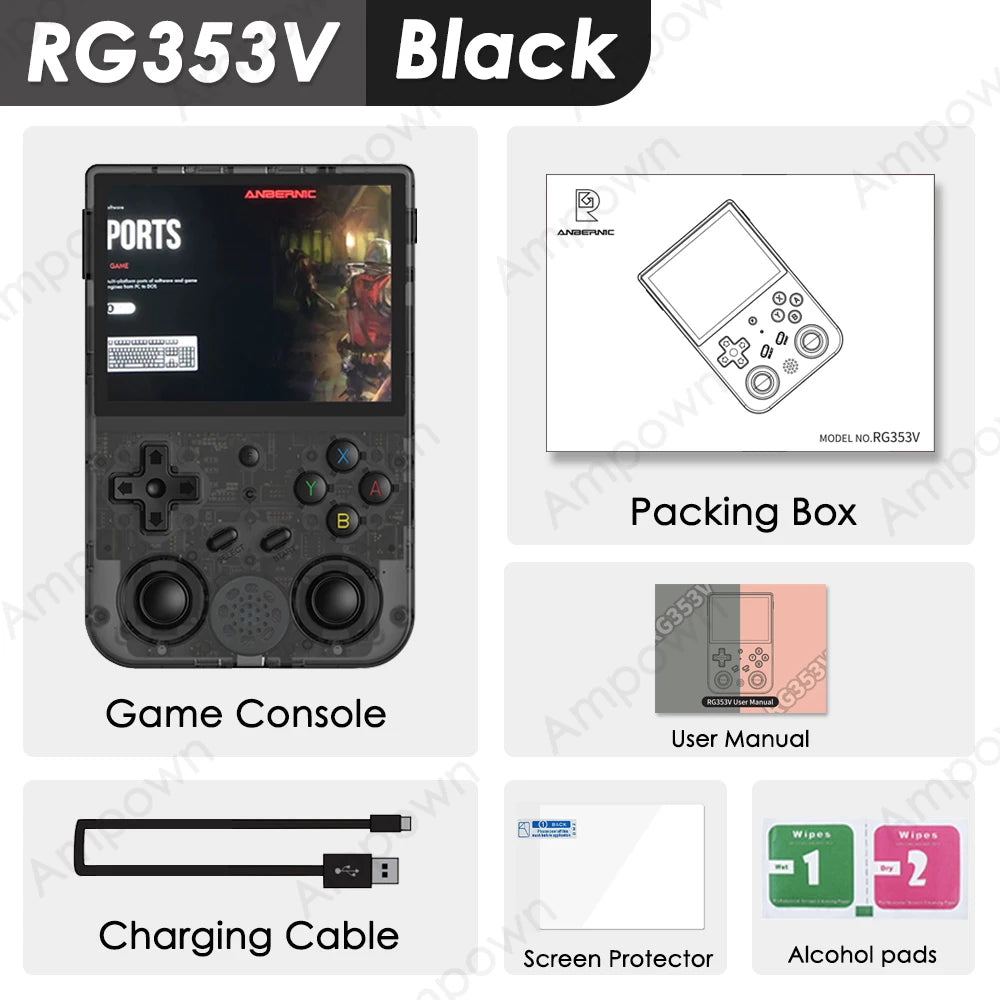 ANBERNIC RG353V RG353VS Handheld Gam Console 3.5'' IPS Screen HDMI Output Android Linux OS Built-in Retro Emulator Player Gifts
