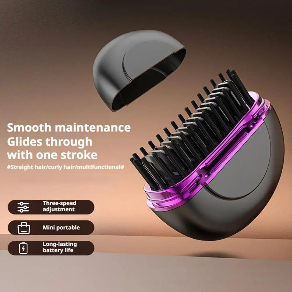 Rechargeable Mini Hair Straightener Comb