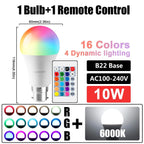 Color Changing LED Bulb – RGBW, Dimmable, Remote