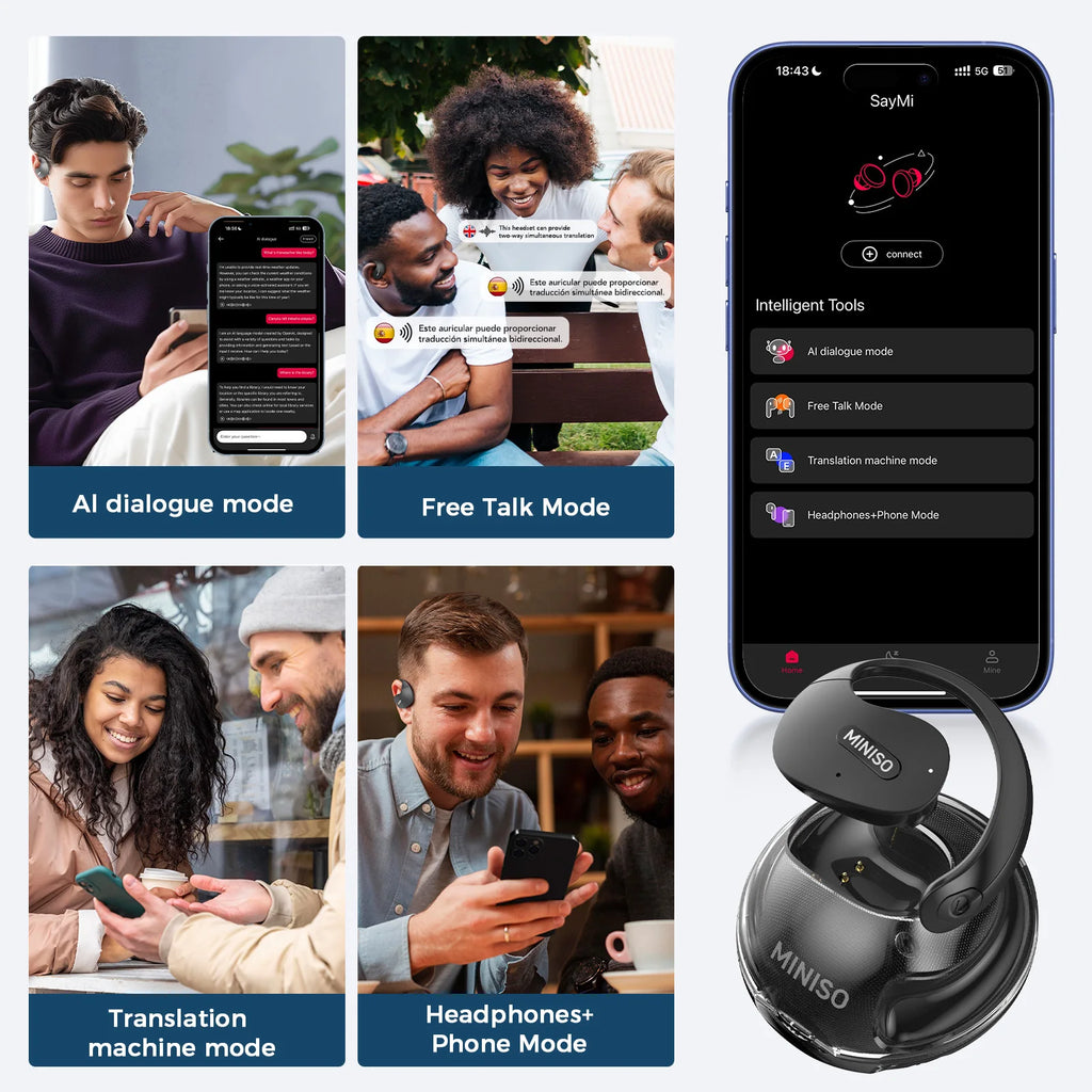 AI Translator Bluetooth Earbuds | Language Translation