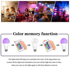 Color Changing LED Bulb – RGBW, Dimmable, Remote